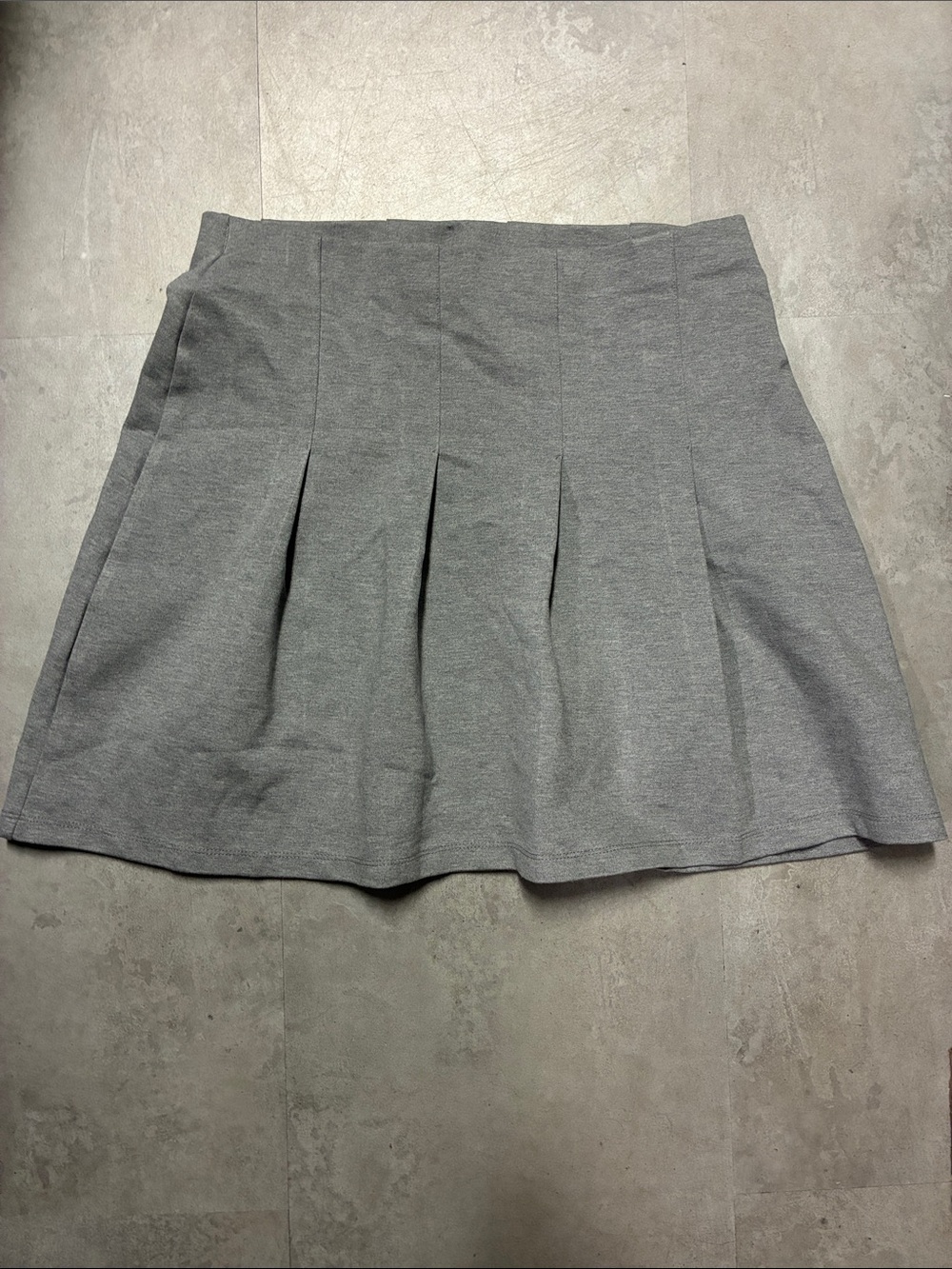 H&M Grey Pleated Skater Skirt